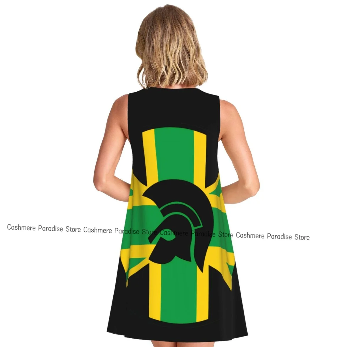 Sukienka damska Reggae Jamaica Letnia codzienna sukienka typu T-shirt Sukienki plażowe Narzutka Sukienka na ramiączkach