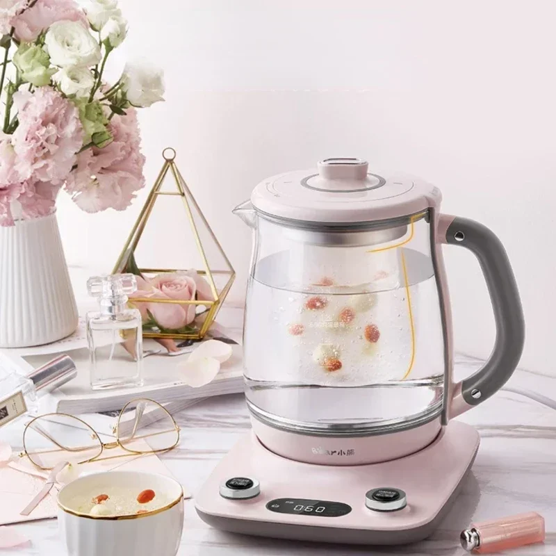 Electric Kettle 220V Health Pot Transparent 1.8 L Capacity Glass Strainer Slow Cooker Tetera Electrica  Mini Hervidor 전기포트