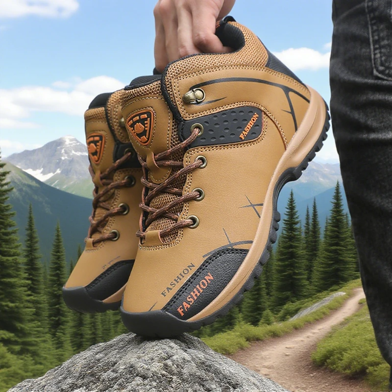 

Мужская непромокаемая походная обувь, удобная прочная весенне-осенняя походная обувь для кемпинга, уличная противоскользящая рабочая обувь для путешествий, рыбалки