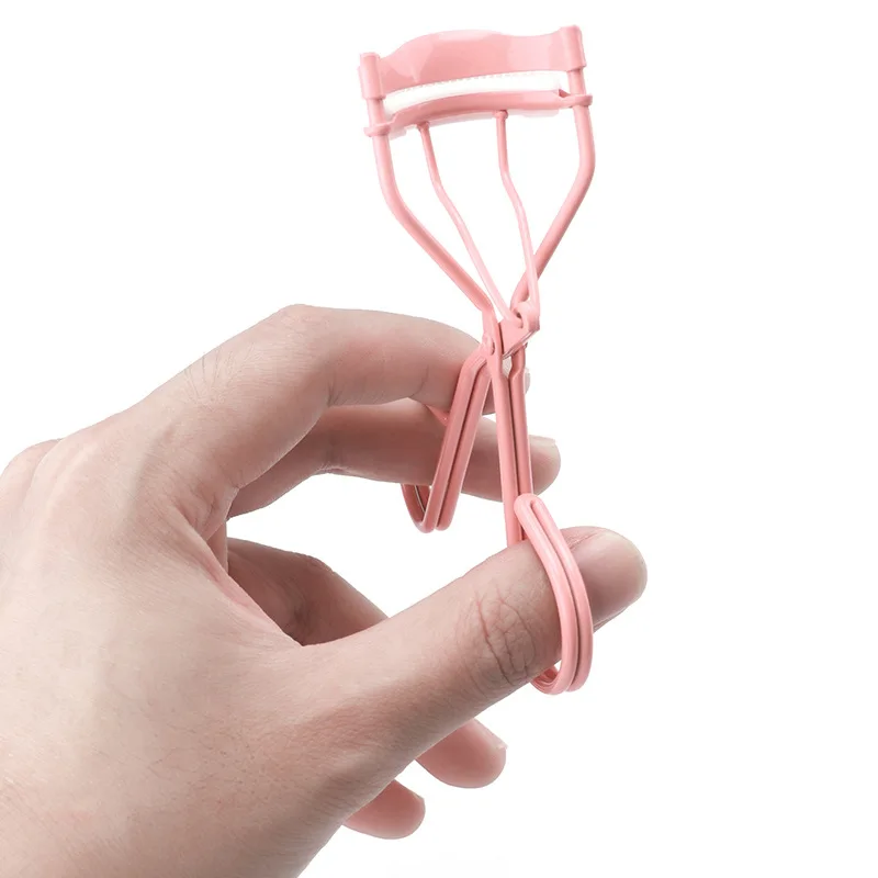 أداة تجعيد الرموش الوردية للمبتدئين مع مشط، أداة توزيع الرموش الصناعية المحمولة وأداة مكياج لتجعيد الرموش بزاوية واسعة #1