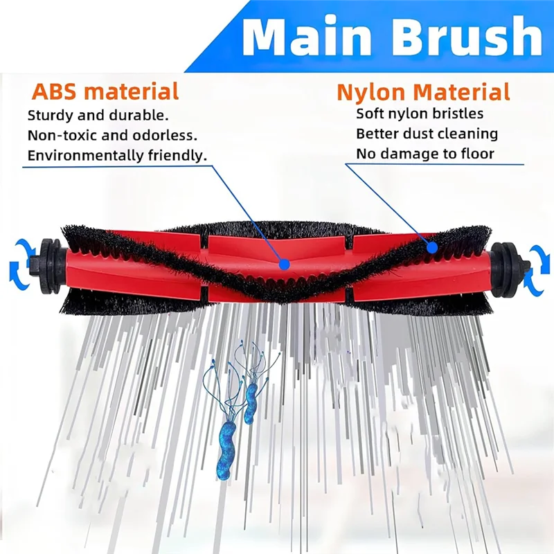 ABLE-For Roborock Q5 Q5 + Q5 Plus مجموعة ملحقات قطع غيار المكنسة الكهربائية الروبوتية فرشاة جانبية رئيسية مرشحات Hepa قطع غيار