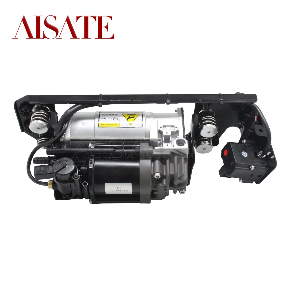 Fit For BMW 7 Series F02 Air Suspension Compressor Pump With Distribution Valve and Bracket 2008-2015 2Year Warranty 37206864215