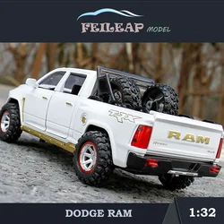 Simulation 1:32 Dodge Ram TRX Pickup Car Model With Sound And Light Collective Diecast Toy Vehicles Miniature Voiture Boy Gift