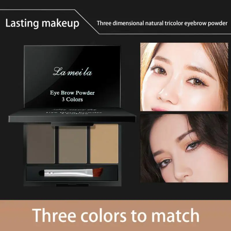 1~5PCS Colors Eyebrow Powder Palette Easy To Wear Waterproof Makeup Eye Shadow With Brush Professional Eye Brow Enhancer