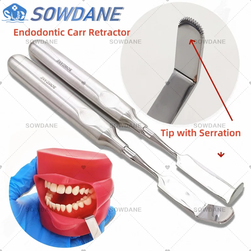 

Dental Endodontic Carr Retractor Surgical Mouth Opener Retractor tip Serrated Angled Tip with Serration Dentist Implant Tool