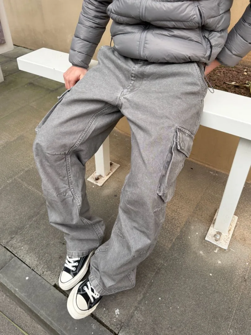 

Heavyweight Waed Distred Cleanfit Loose Casual Straight Leg ket Work Trousers Long Pants Cotton Youth Winter China