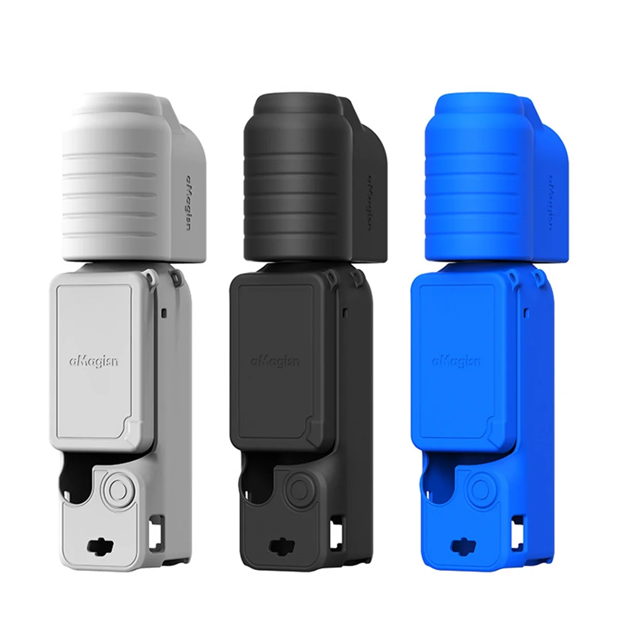 AMagisn Silicone Cover for DJI Osmo Pocket 3 Anti-Scratch Gimbal Camera Handle Soft Lens Protective Case Blue All Purpose