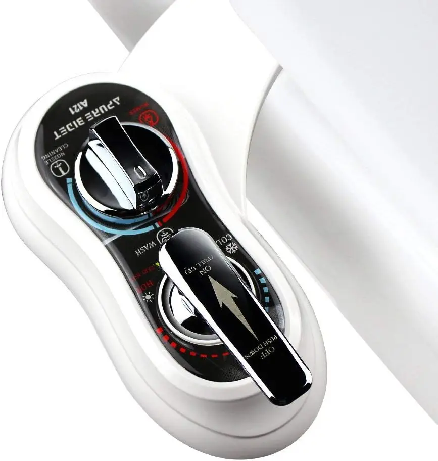 

Насадка-биде для унитаза с подачей горячей и холодной воды - Двойная форсунка, самоочистка, регулируемое давление - Неэлектрическая