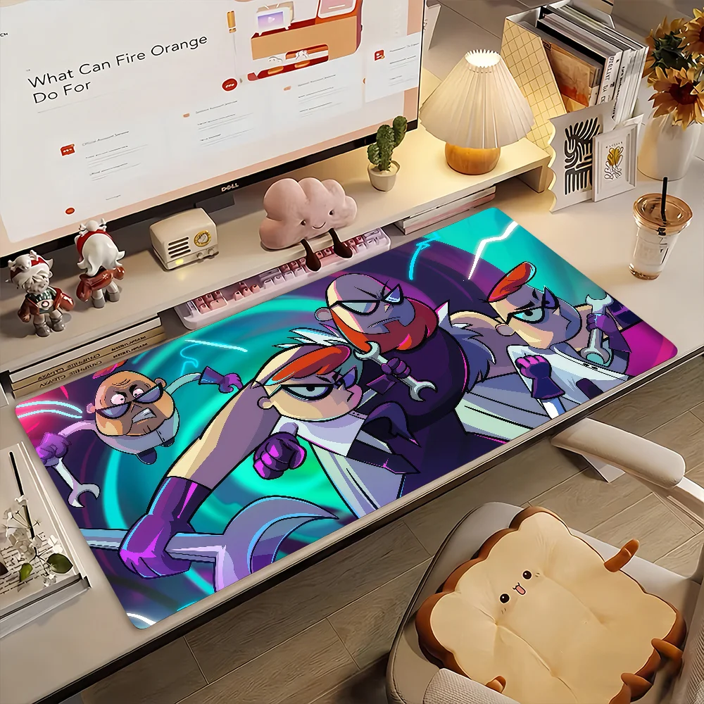 Cartoon D-Dexters L-Laboratory Science Mouse Pad Non-slip Desk Mat PC Laptop Accessories Office Keyboard Large Gamers Decoracion
