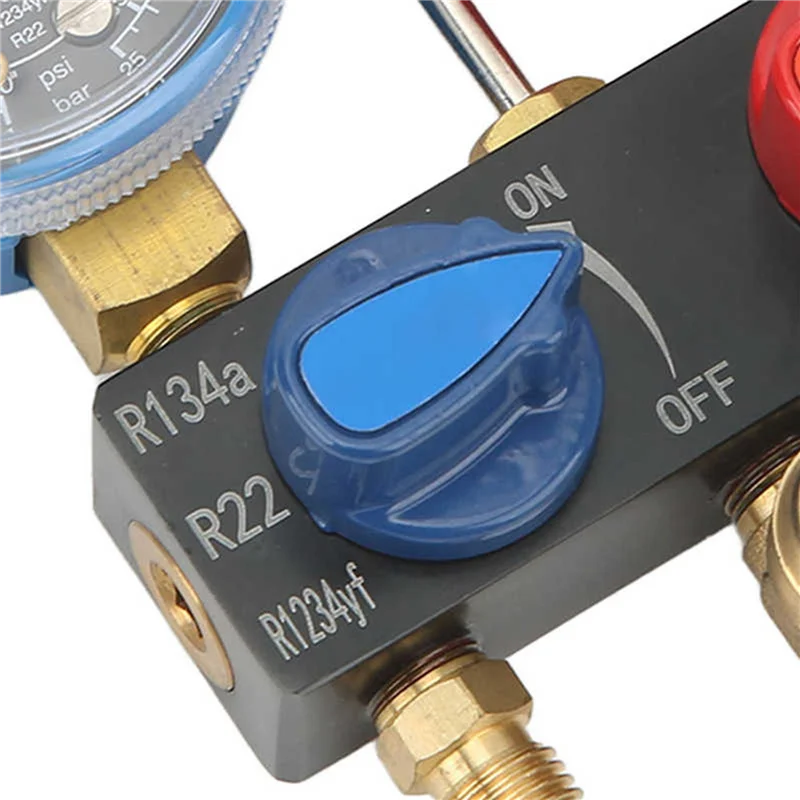

ABWZ-2X HS-M01 Refrigerant Diagnose Manifold Gauge G1/4 Condition Manometer Pressure Gauge For R22/R1234yf
