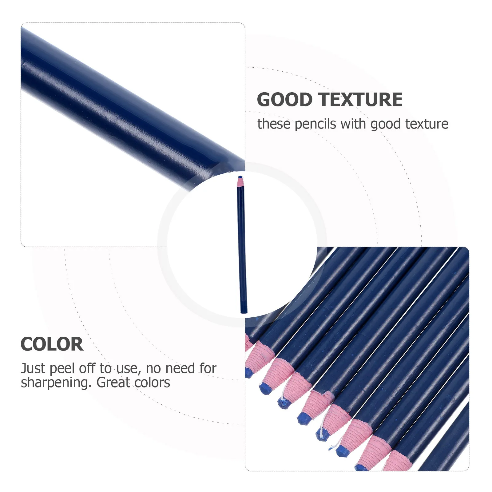 12Pcs Wax Crayons Peel-Off Marker Easy Use for Ceramic Glass Cloth Metal Wood Fabric Marking Grease Pencil Heat Erasable