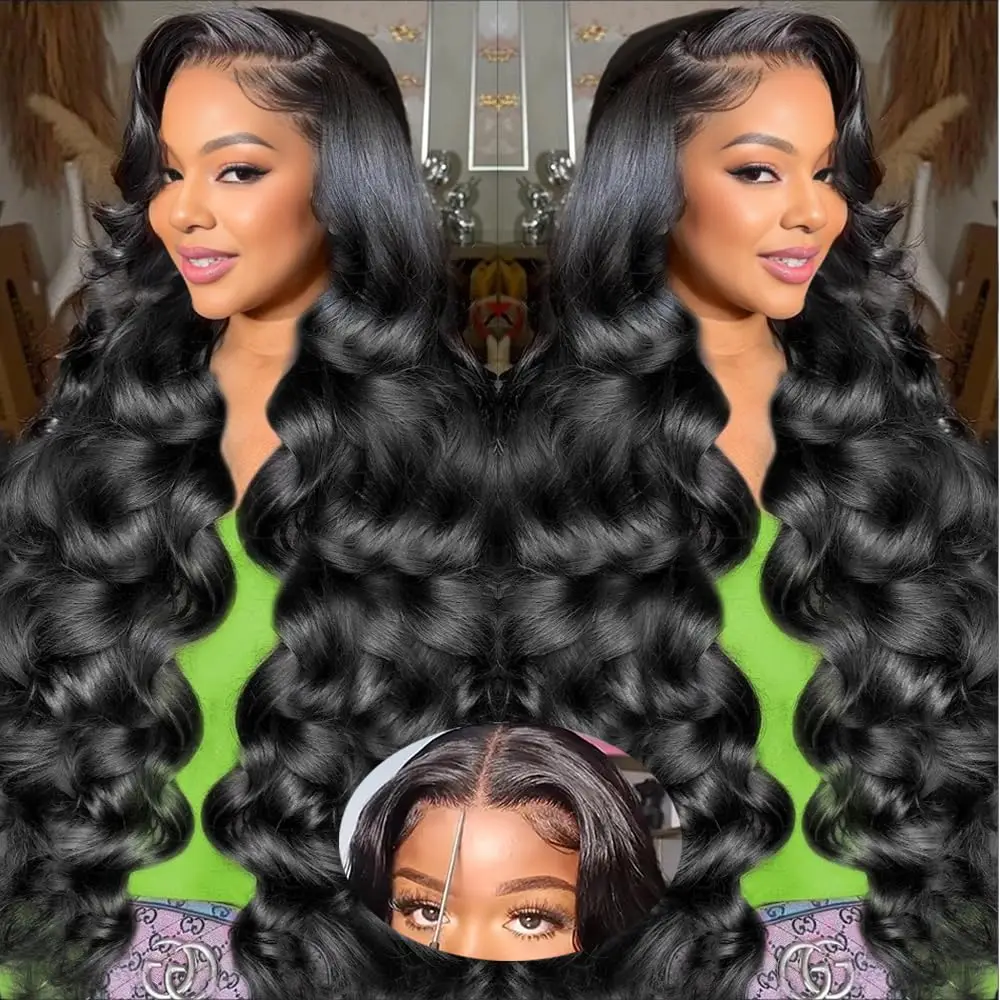 Body Wave Glueless Wigs Human Hair Ready To Wear Pre Cut 13x4 Lace Front Human Hair Wig 34 36 Inch Wear And Go Glueless Wigs