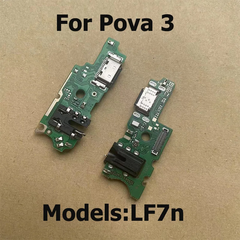 New For Tecno Pova 2 3 LD7 LE7 LF7n USB Charging Charger Dock Port Board Flex Cable For Pova Neo 2 3