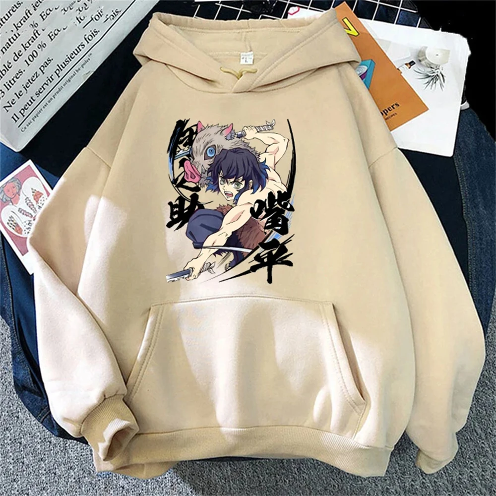 New Anime Hashibira Inosuke Printed Hoodies Women Men Sweatshirt Hooded Casual Tops Pullovers