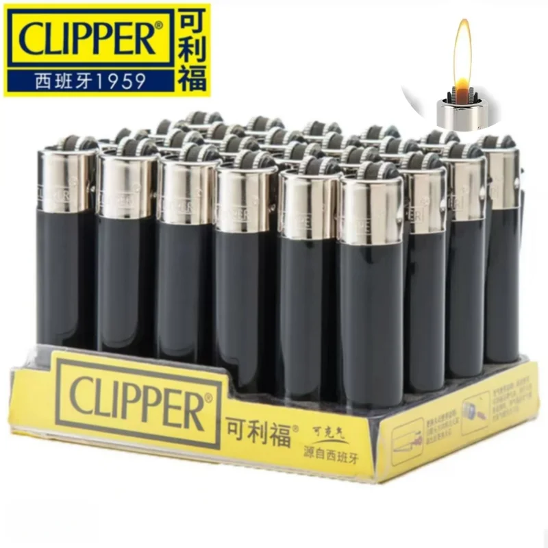 

Clipper Metal Grinding Wheel Inflatable Lighter Is Durable Windproof High-end with Replaced Lining and Smoking Accessories