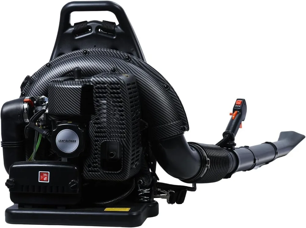 

63CC Gas Backpack Leaf Blower - 3HP Gas-Powered 2-Stroke Engine, 665 CFM High-Velocity Airflow, 205 MPH Wind Speed, Ergonomic