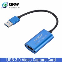 USB 3.0 Video Capture Card HD 1080P HDMI-compatible To TYPE-C Micro USB Video Grabber Record For Camera Live Broadcast Camera