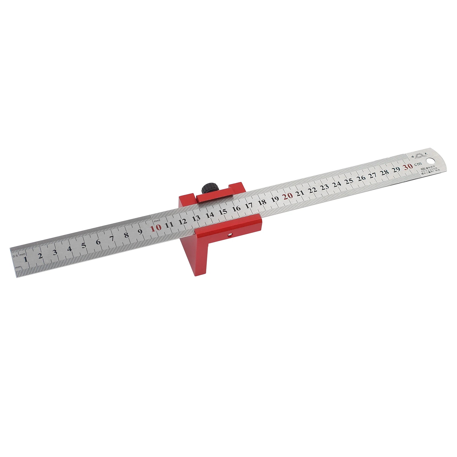 Stahl-Lineal mit Anreißblock - Aluminium-Winkelanschlaglineal, DIY Tischler-Messlehre – Detail 8