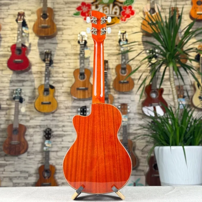 Electroacoustic Ukulele Wooden 26 Inch Ukuleles 4 Strings Small Entry Level Ukulele Guitar Adults Children Practice Ukuleles