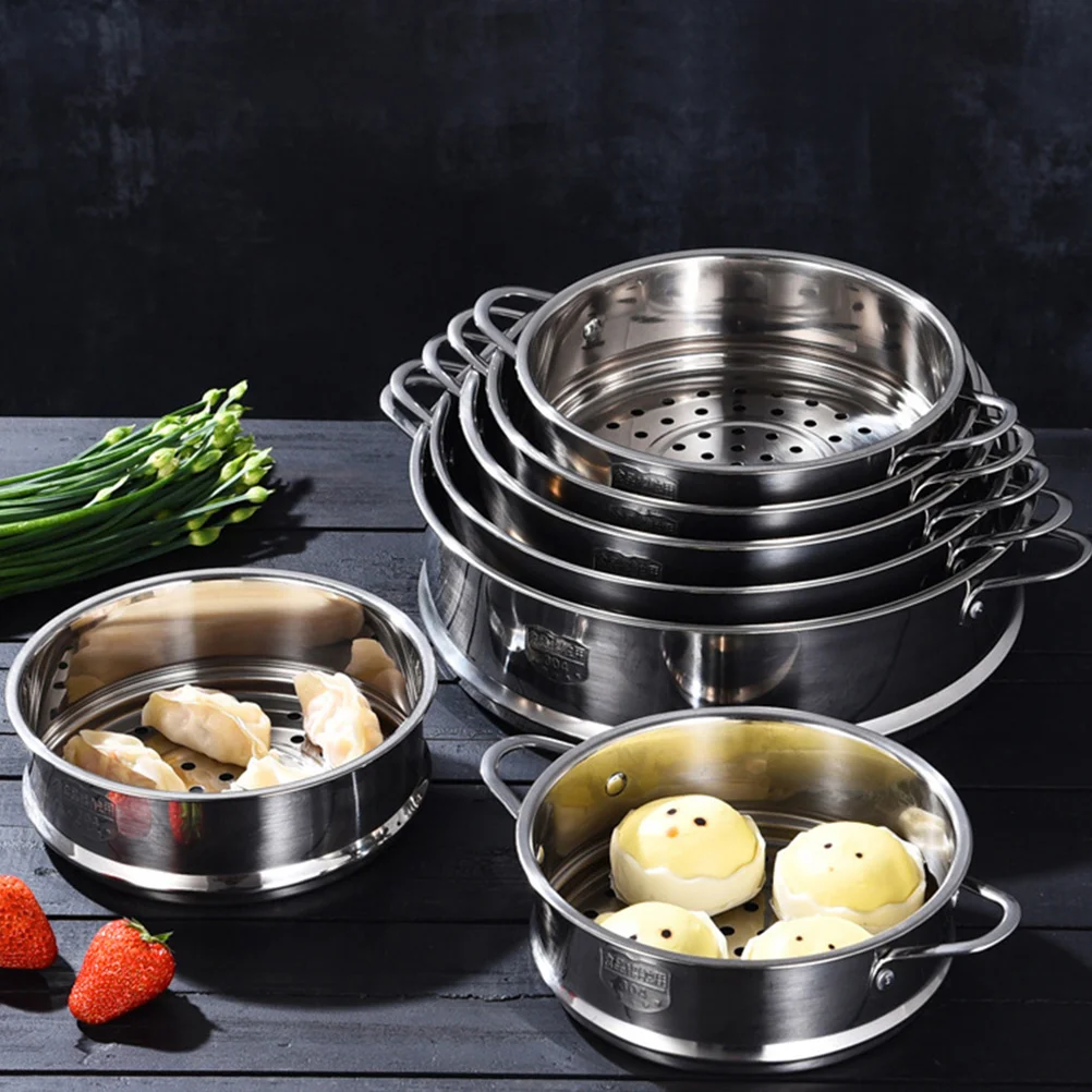 

Stainless Steel Steamer Multi-Function Kitchen Tool for Buns Rice Eggs Fish Seafood Even Heating Quick Draining Home