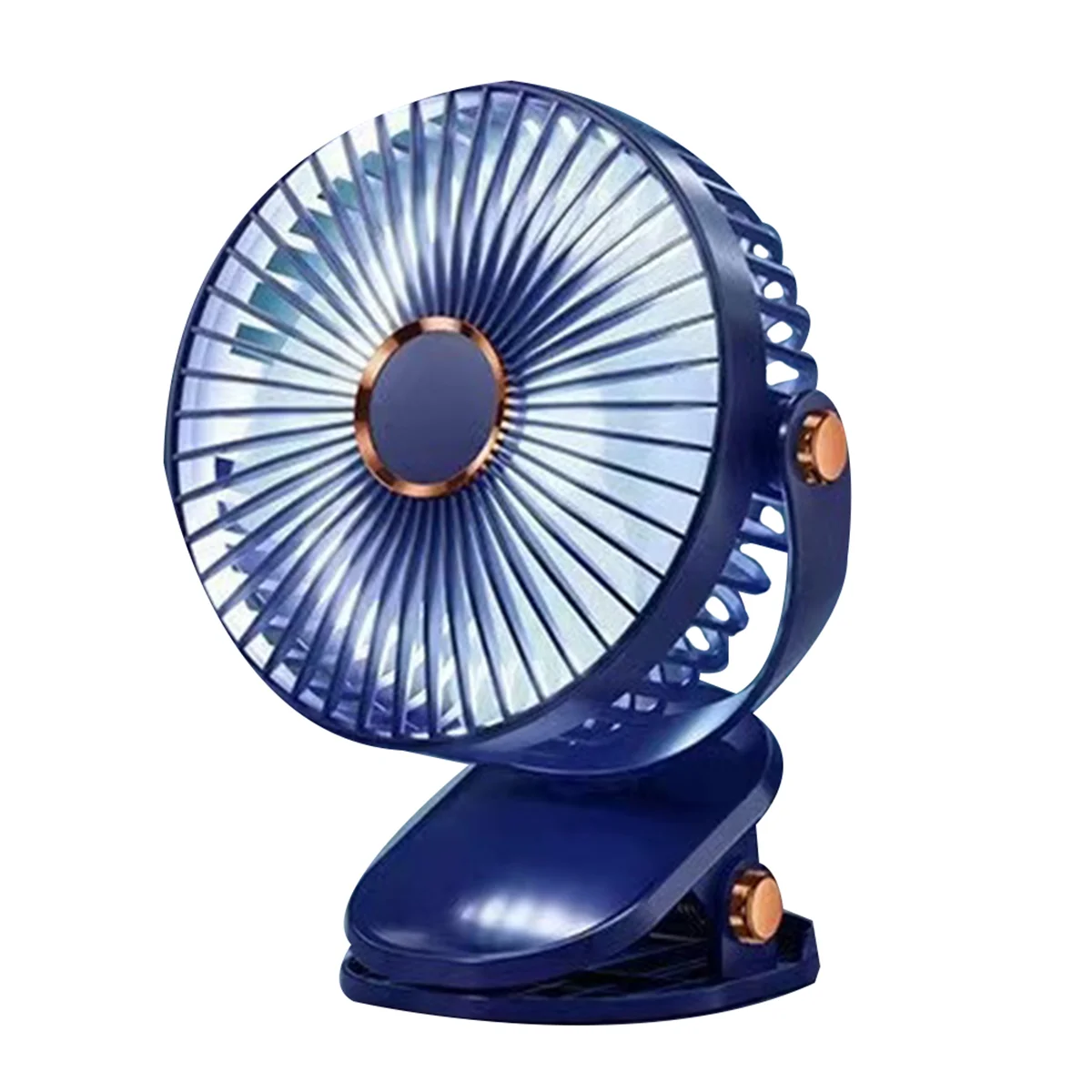 6 Inches Clip Fan 2400mAh USB Rechargeable Strong Wind Power Mini Silent Useful Desktop Office Fan,Blue