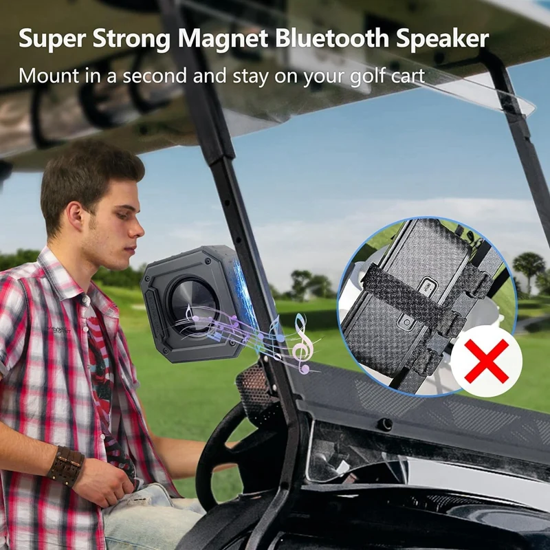 15W Golf Speaker Portable Magnetic Bluetooth Speaker Golf Cart Accessories 1 PCS