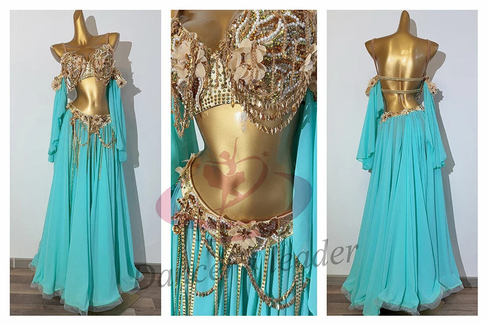 Latin Dancers, Adults, Children, High-End Custom Split Style Mesh Skirt, Precisely Samba AB Stone Performance Dress