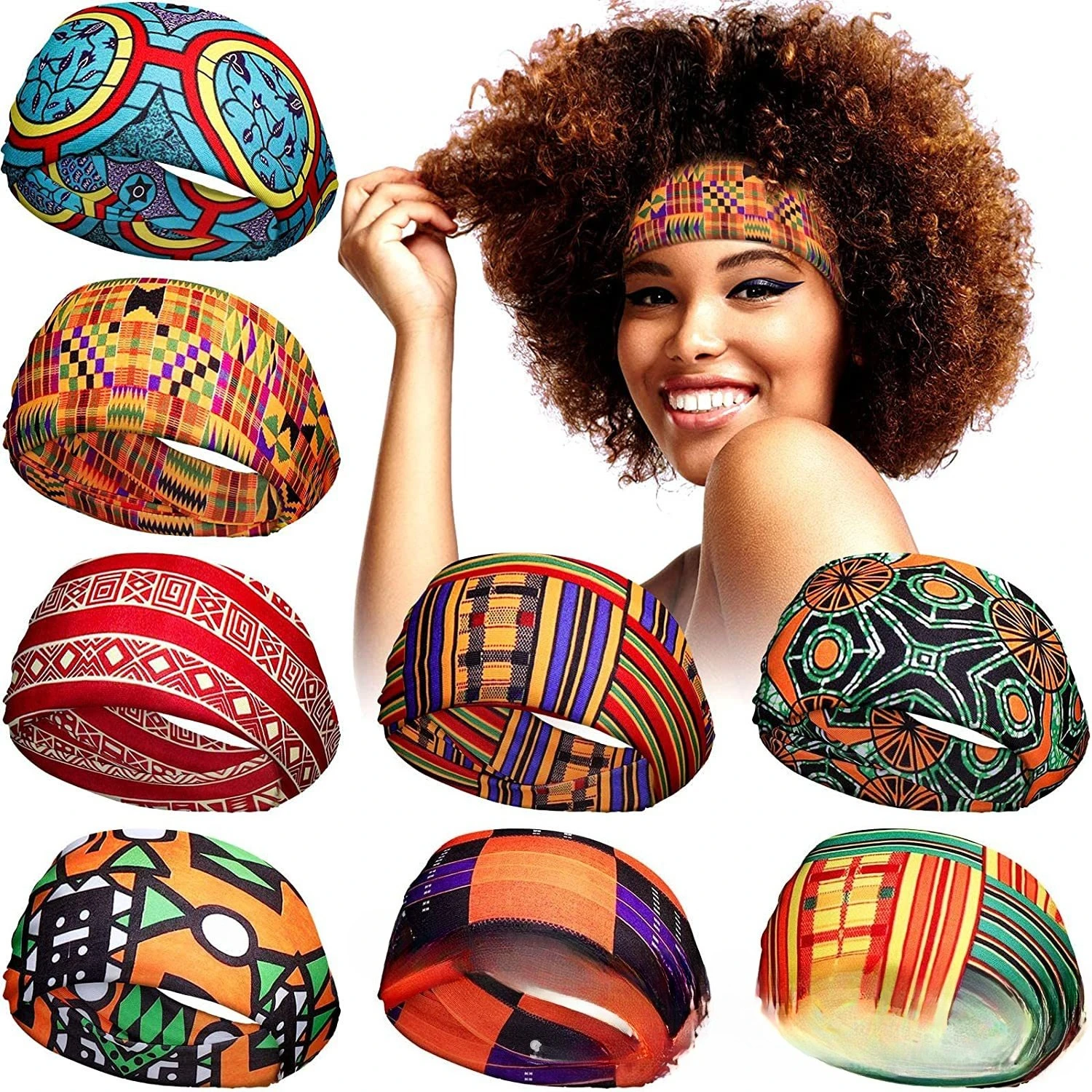 

Elastic Yoga Headband for Women Stretchy Knotted Hairband Sports Headband