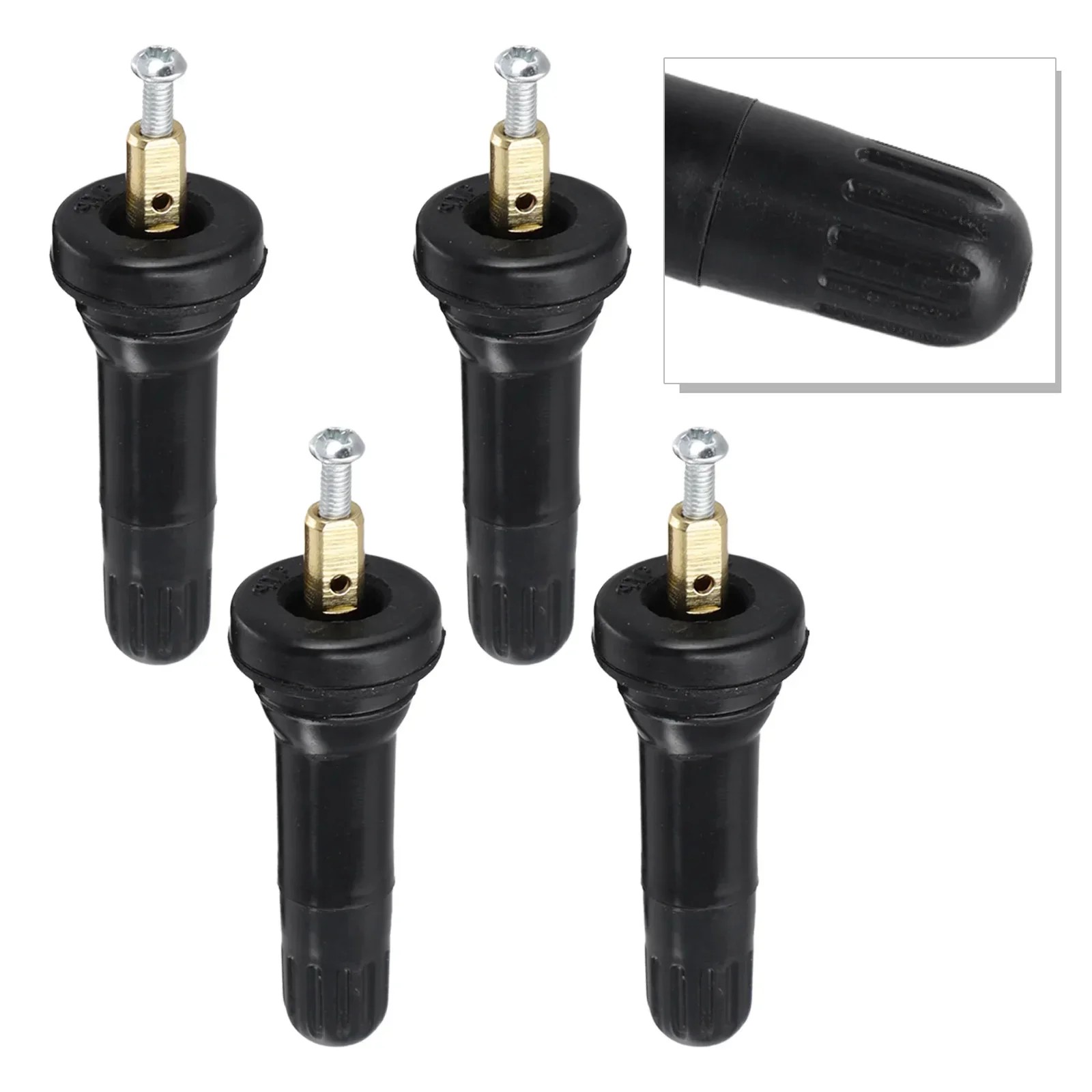 4pcs TPMS Tire Pressure Sensor Rubber Valve Stem For Chevy For Hyundai For GMC For Dodge For Ford For Mazda For Jeep Tyre Stem