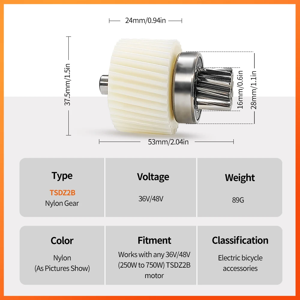 Tongsheng Ebike Metal/Nylon Gear Replacement for TSDZ2/TSDZ2B Mid Drive Motor Upgrade Part