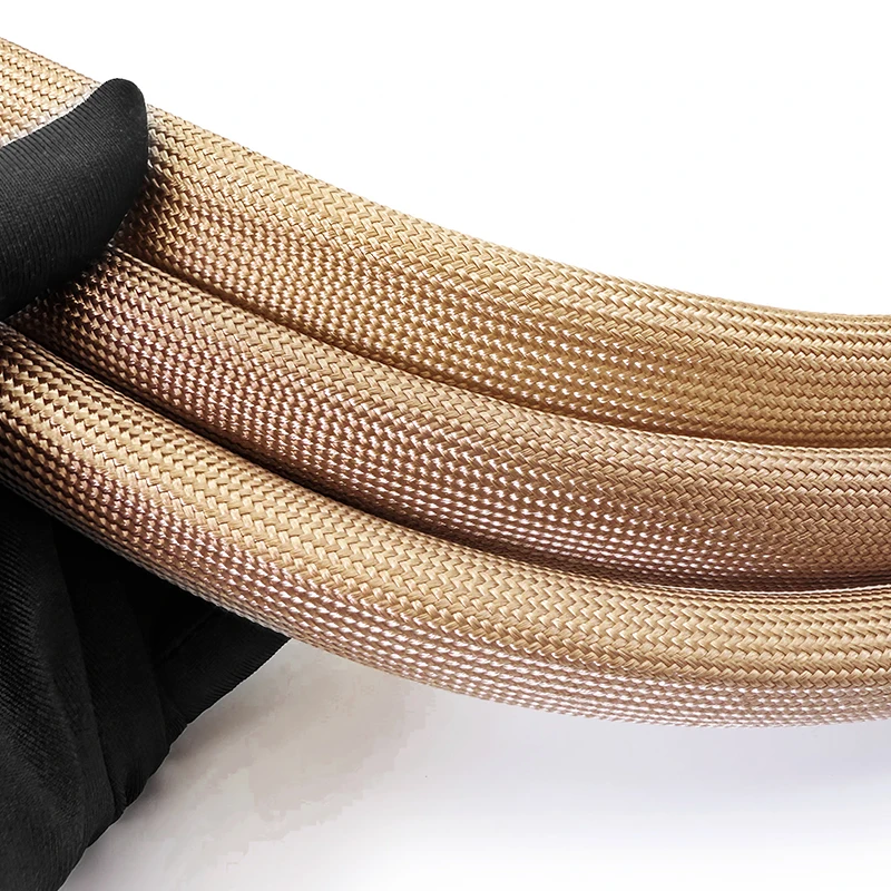Glasfaser rohr 1mm ~ 30mm htg Kabel hülse weiche chemische Glasfaser geflochten isoliert Hoch temperatur rohr Draht wickel schützen – Detail 6