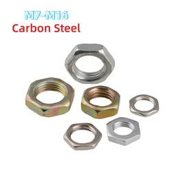 M7 M8 M9 M10 M12 M14 M16 White Zinc Color Zinc Nickel Plated Fine Tooth Hex Nut Hexagon Fine Thread Nuts