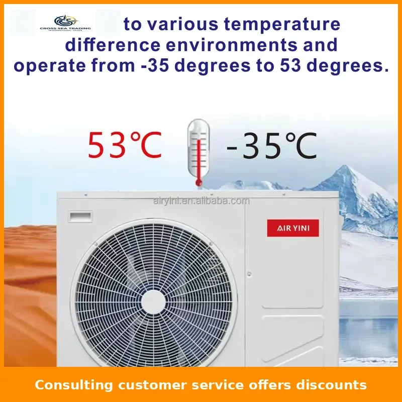 10 kW 12 kW R32 R290 Natural Refrigerant Air-to-Water Monoblock ERP A+++ European Household Air Source Evi DC Inverter Heat