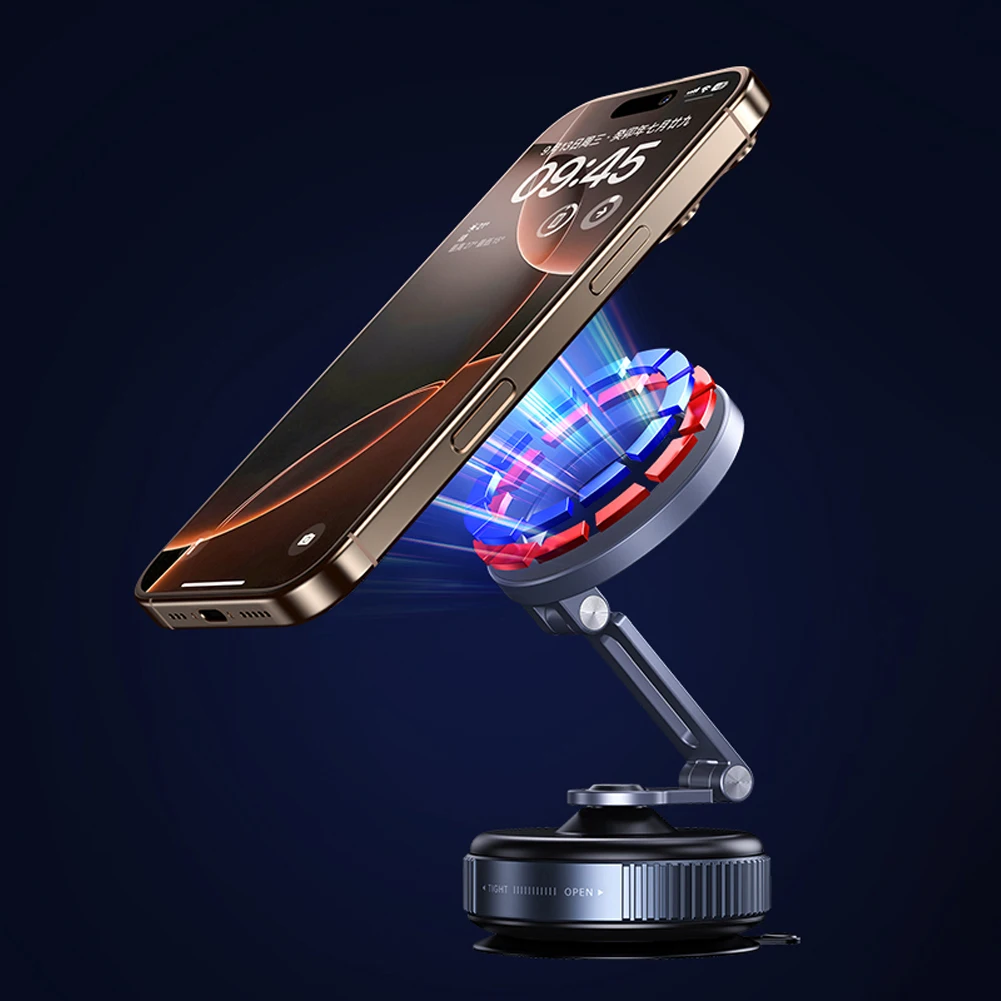 

Magnetic Car Phone Mount Foldable Vacuum Suction Cup Cell Phone Holder 360 Degree Rotation Phone Bracket for Car