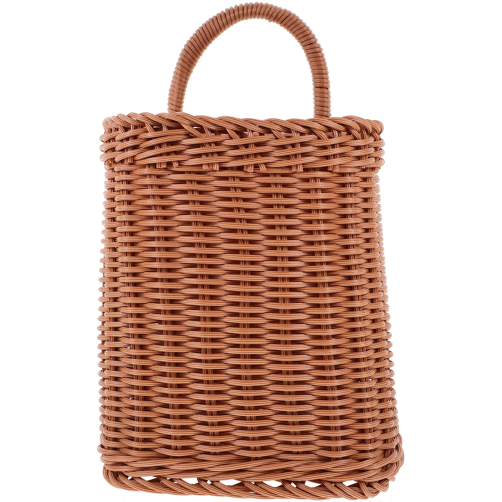 

Wall Hanging Storage Basket Woven Baskets for Kitchen Flower Pot Rattan Imitation Fruit Hamper