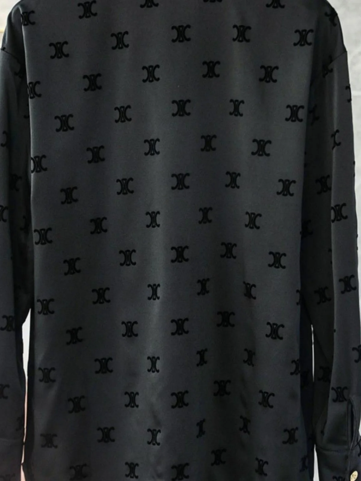 ربيع 2025 جديد الأوروبي الراقية فضفاضة مطبوعة طويلة Sve Bla irt المرأة Faionable طوق التخسيس الأعلى #5