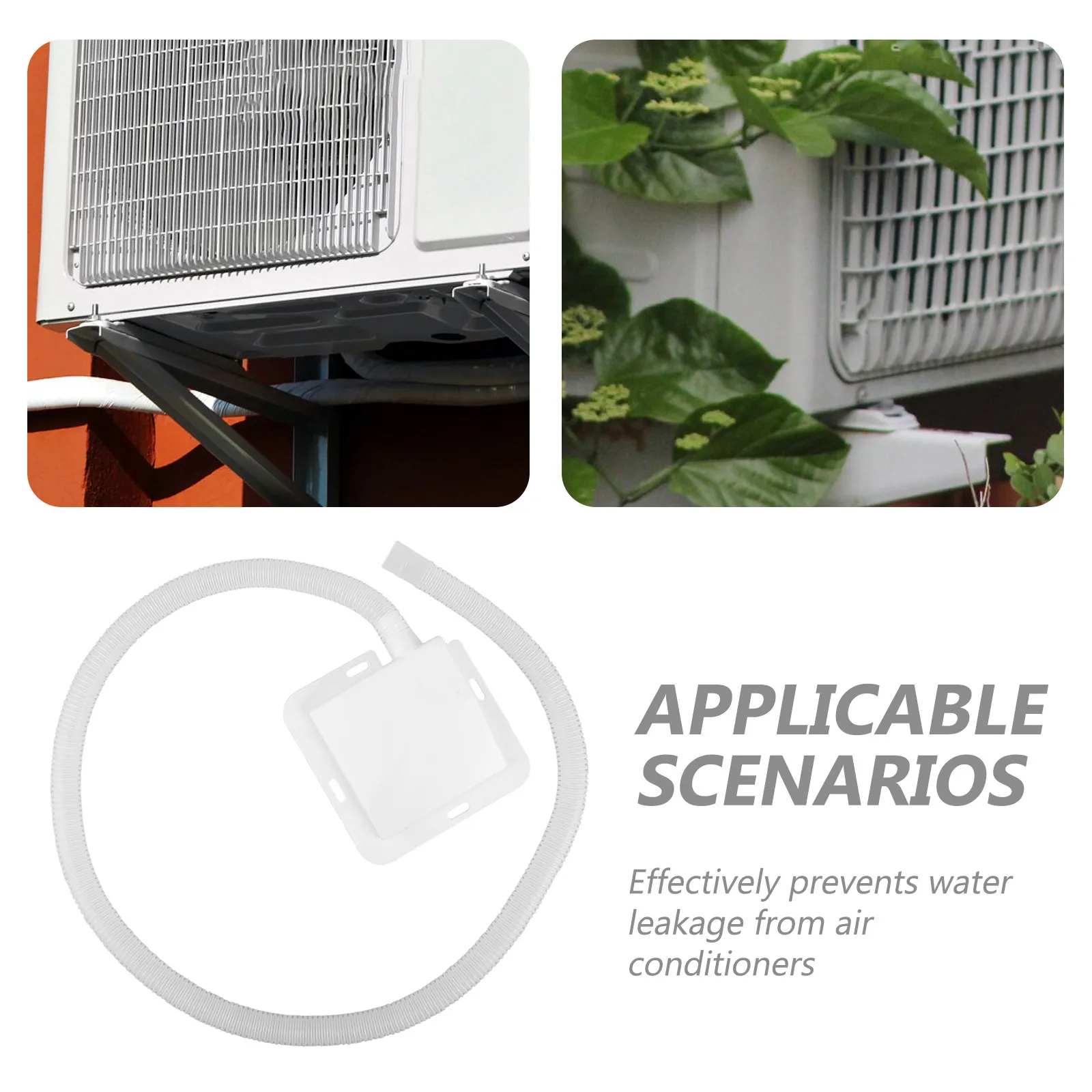 1Set Air Conditioner Drip Tray Plastic Condensate Drain Pan for Window Ac Units Efficient Leakage Prevention Weather Resistant