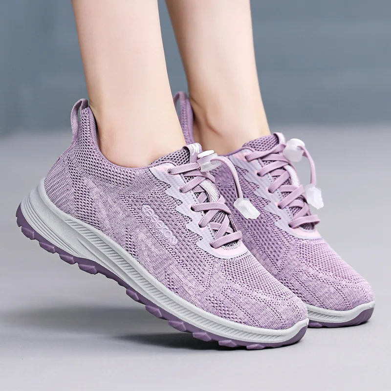 

2025 New Exquisite Women's Sneakers Fashion Versatile Soft Bottom Casual Shoes Mesh Breathable Lightweight Sports Running Shoes