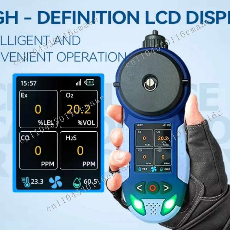 GP400 Personal Multi-Gas Detector 4 gases Built-in pump suction and natural diffusion Switchable -40 ° C~ + 55 ° C DC 3.7 volts