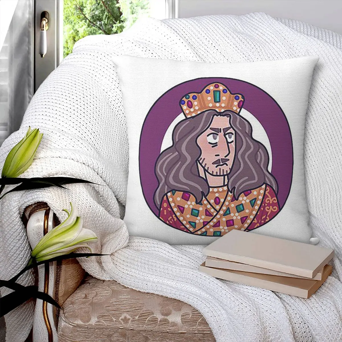 Nikephoros II Phokas Square Pillowcase Pillow Cover Polyester Cushion Decor Comfort Throw Pillow for Home Sofa