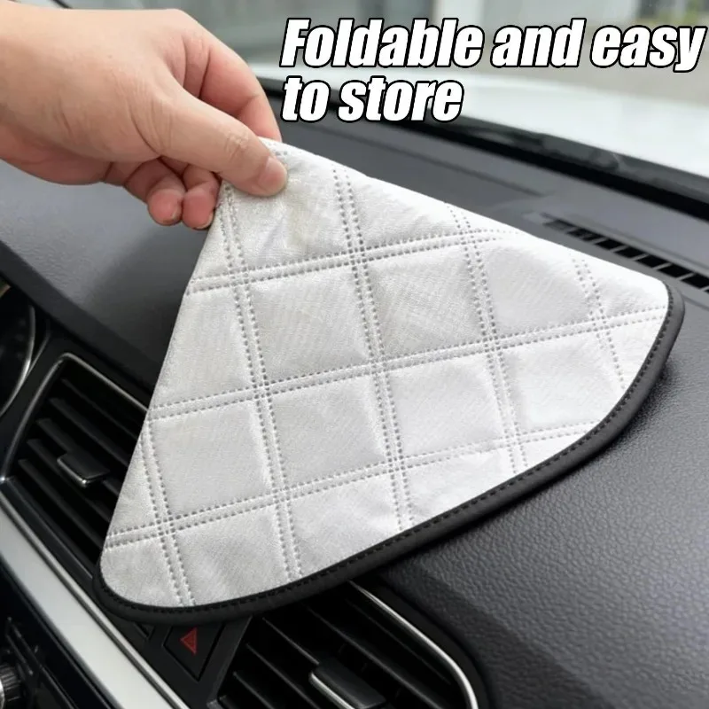 Car Aluminum Foil Folding Steering Wheel Sun Cover 44cm Cooling & Heat insulation Shield Sunscreen Cover Car Interior for Summer