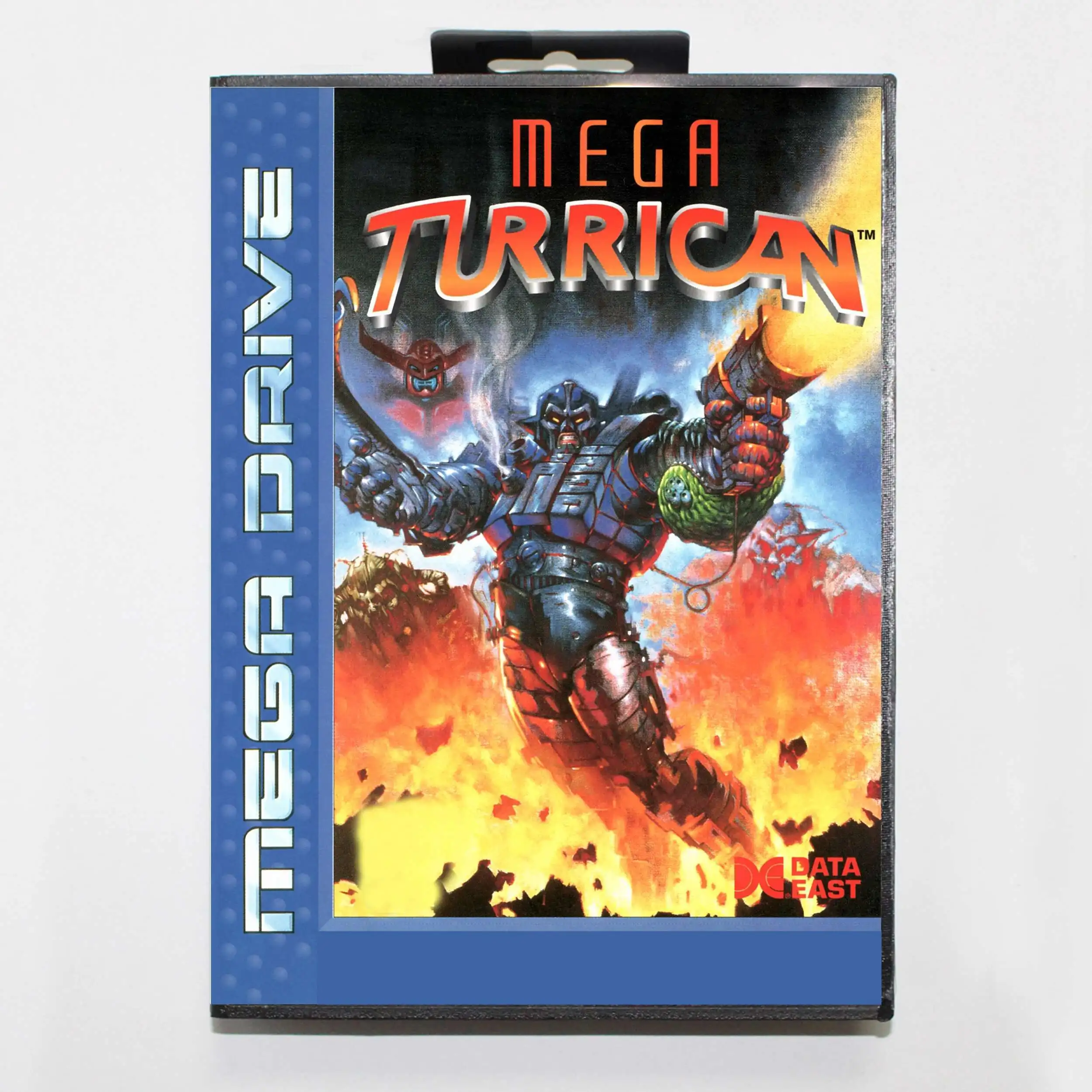 Tarjeta de juego Mega Turrican MD con caja EUR para sistema Sega Megadrive Genesis de 16 bits