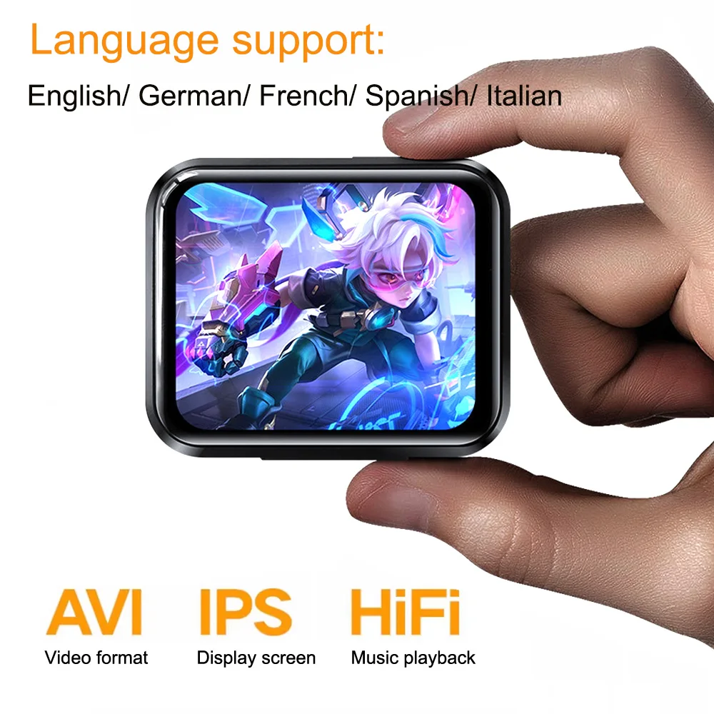مشغل HiFi MP3 الجديد بدون فقدان DSD عالي الوضوح مشغل موسيقى الصوت الرقمي المحمول 2.4 بوصة لجهاز Walkman يدعم ما يصل إلى 128 جيجابايت