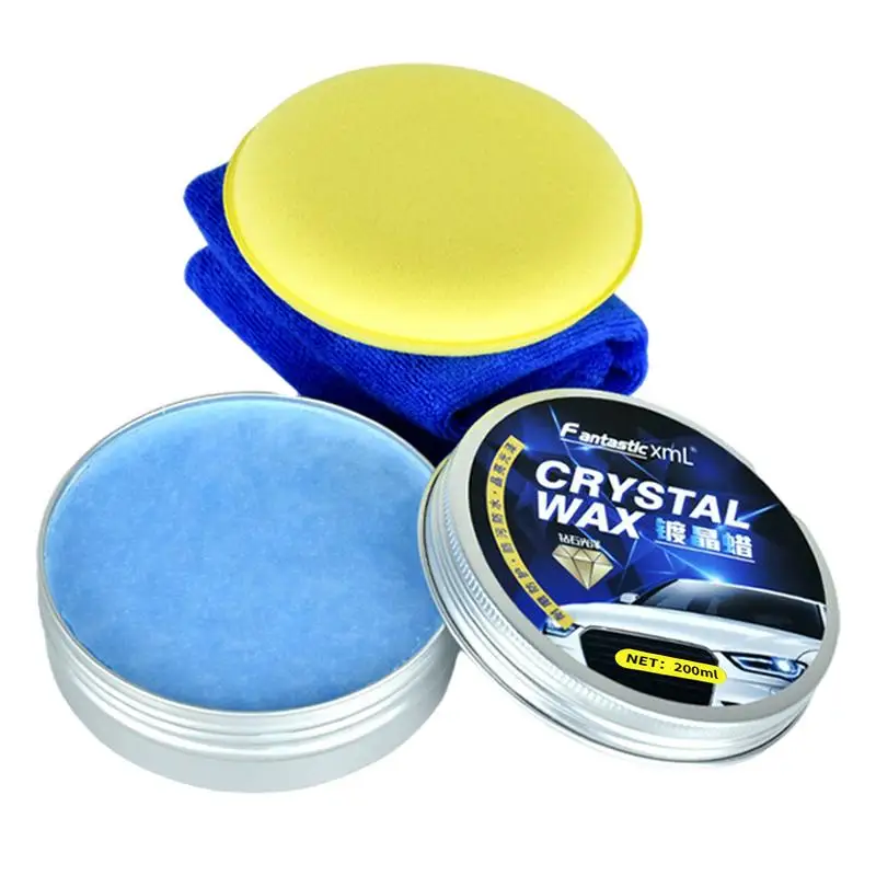 

Car Coating Wax Hard Glossy Carnauba Wax Coating Care Car Scratches Fast Repair With Waxing Sponge And Towel