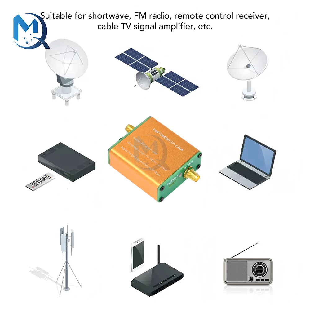 100k-6GHz Full Band Low Noise Flow Gold Signal Amplifier TQP3M9037-LNA Radio Signal Enhancer