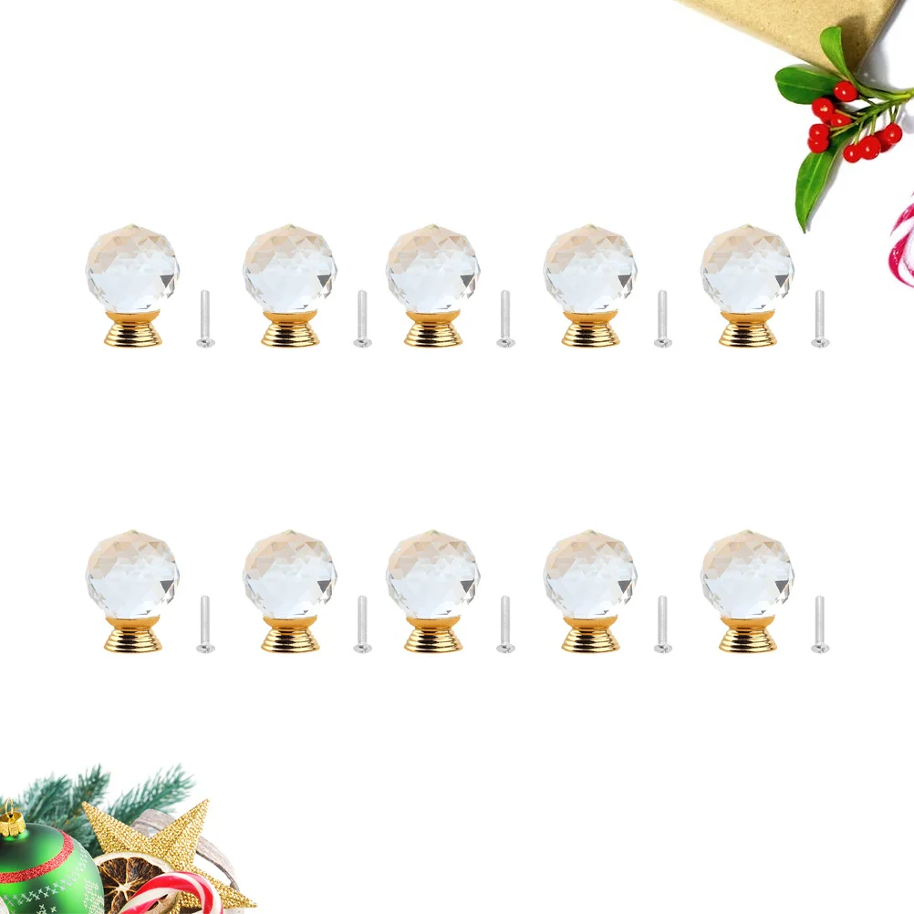 

10Pcs Elegant Glass Handles Modern Cabinet Pulls Simple Design Door Knob for Furniture Renovation Home Use Cabinet Handle