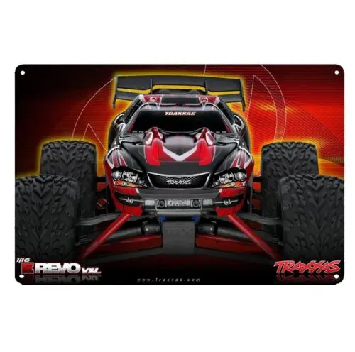 Metal Poster Rc Car Wall Decoration Tin Sign Plaque Traxxas E-Revo Monster Truck