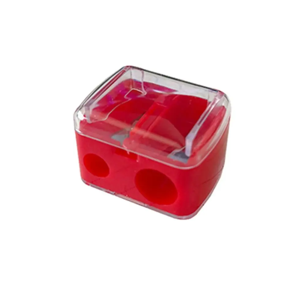 

2Pcs Mini Double Hole Pencil Sharpener Plastic 2-Size Eyebrow Pencil Sharpener Eyeliner Pencil Cosmetic Pencil