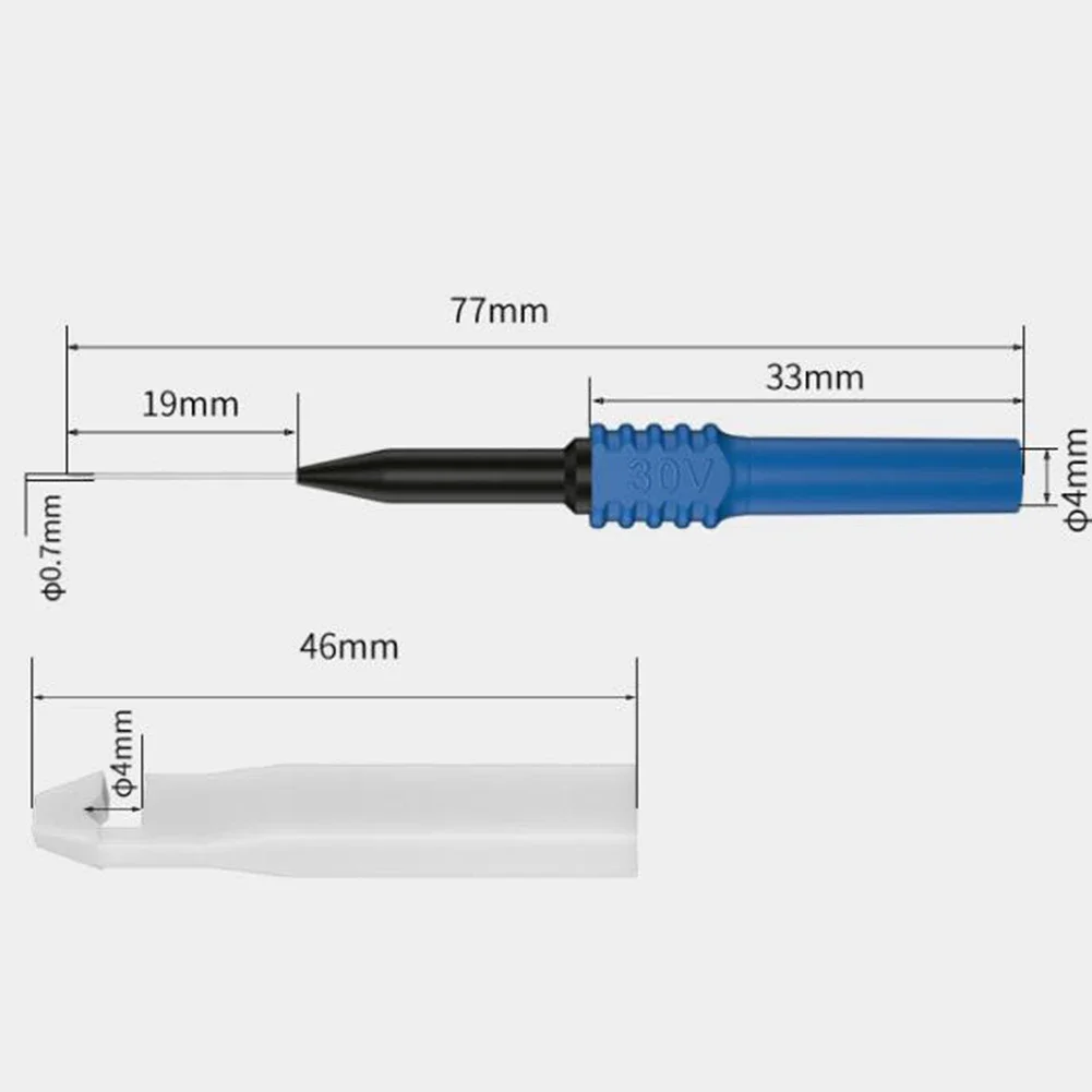 Multimeter Test Probe Tools Nondestructive Probe Set Probe Safety 30-60V/30A Multimeter 5PCS AC/DC Head/Needle