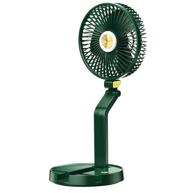 

1 PCS Rechargeable Battery Operated Desk Fans 3 Speed & 3 Brighness For Bedroom, Office